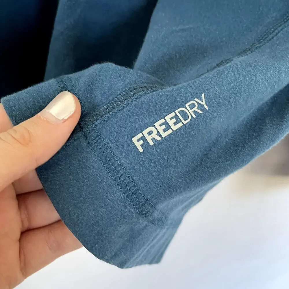 Eddie Bauer travex‎ blue men's large quarter zip sweater freedry cotton shirt